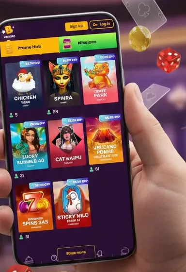 Bizzo Casino web app lobby open on a smartphone